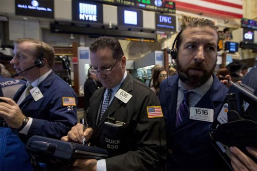 Бородатые биржевые трейдеры на NYSE